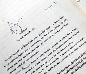 The bluelines for Idoru, a novel by William Gibson